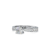 Morning Star Diamond Engagement Ring White gold