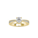 Morning Star Diamond Engagement Ring Yellow gold