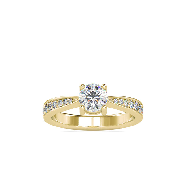 Morning Star Diamond Engagement Ring Yellow gold