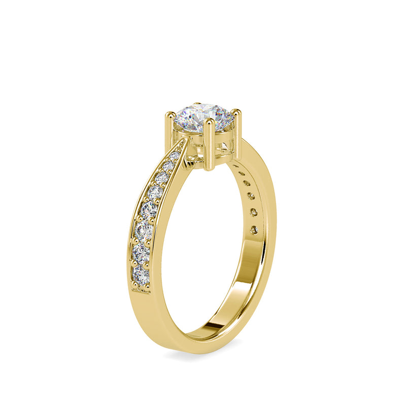 Morning Star Diamond Engagement Ring Yellow gold