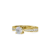 Morning Star Diamond Engagement Ring Yellow gold