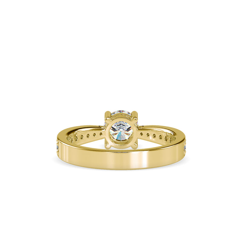 Morning Star Diamond Engagement Ring Yellow gold