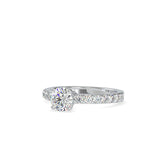 Dove Solitaire Diamond Eye Engagement Ring White gold