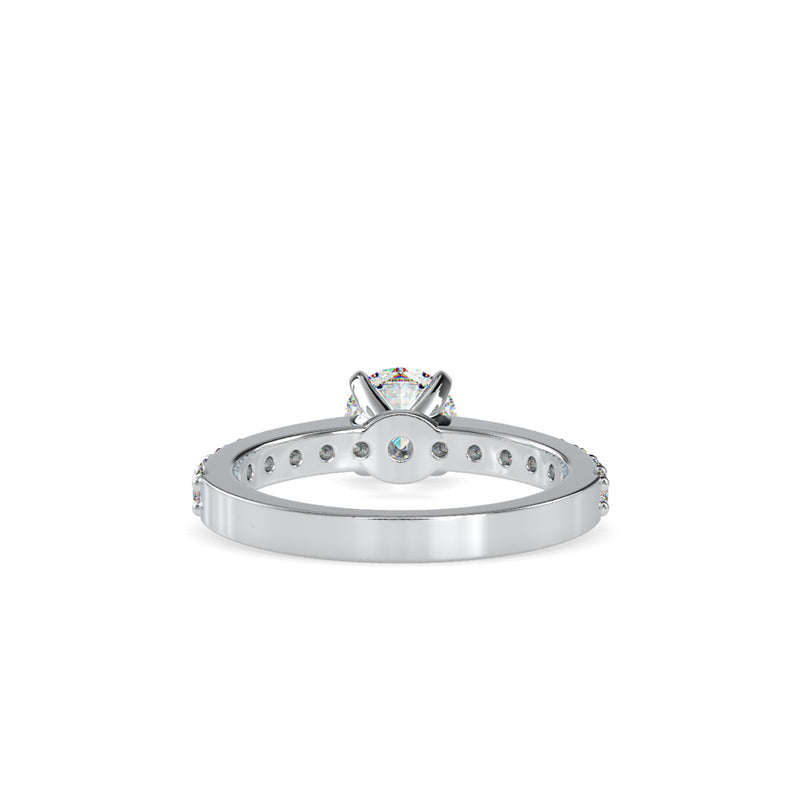 Dove Solitaire Diamond Eye Engagement Ring White gold