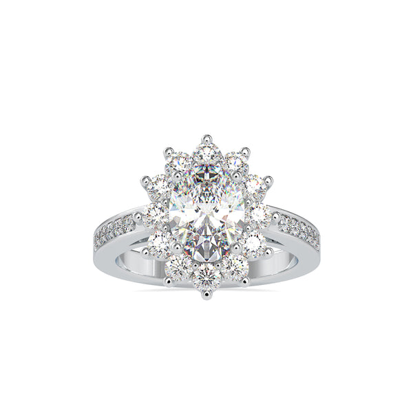 Emma Oval Diamond Ring White gold