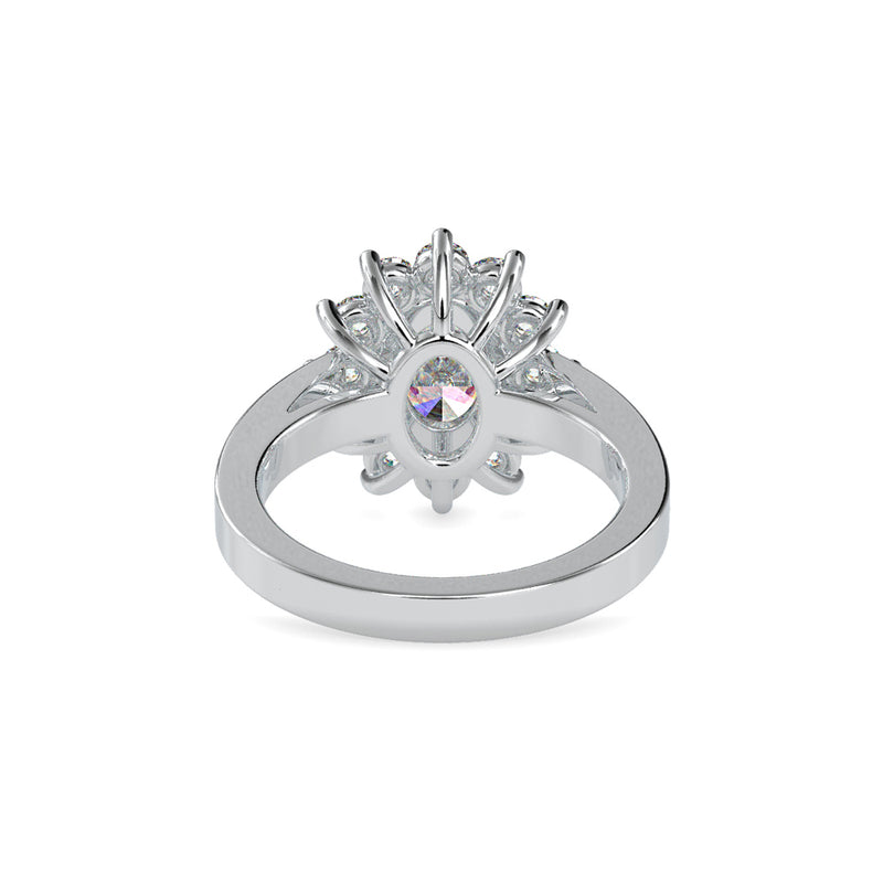 Emma Oval Diamond Ring Platinum