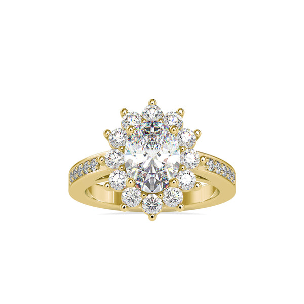 Emma Oval Diamond Ring Yellow gold