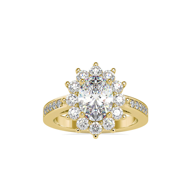 Emma Oval Diamond Ring Yellow gold