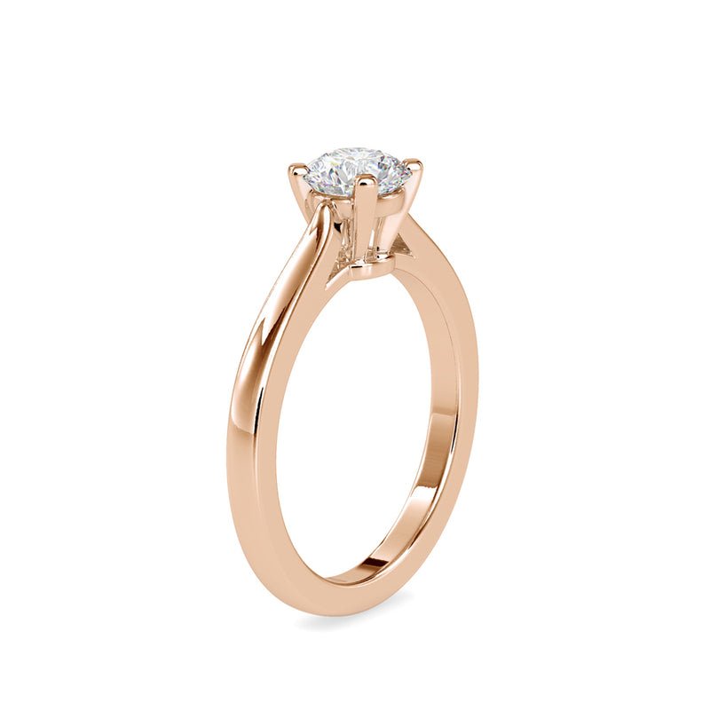 Eros Diamond Prong Engagement Ring Rose gold