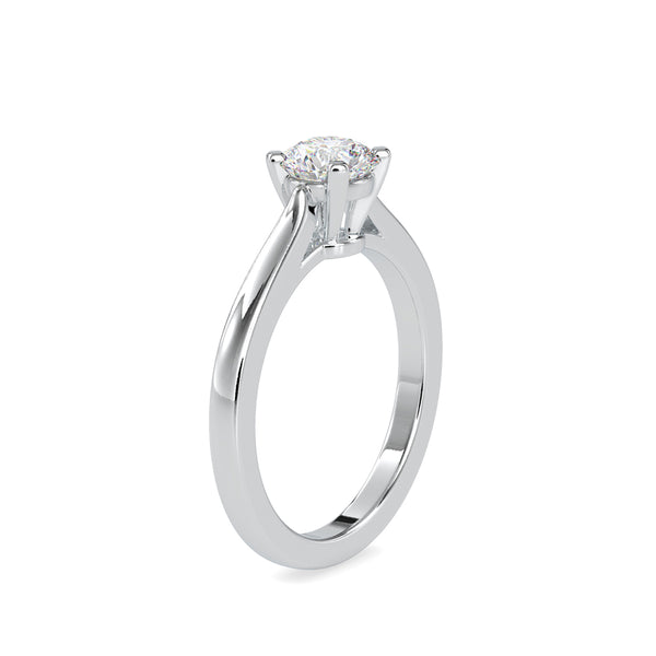 Eros Diamond Prong Engagement Ring Platinum