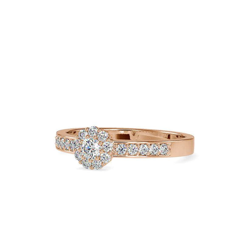 Pretti charming Engagement Diamond Ring Rose gold