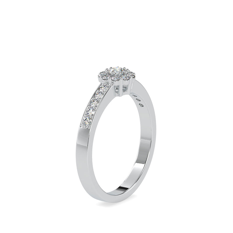 Pretti charming Engagement Diamond Ring White gold