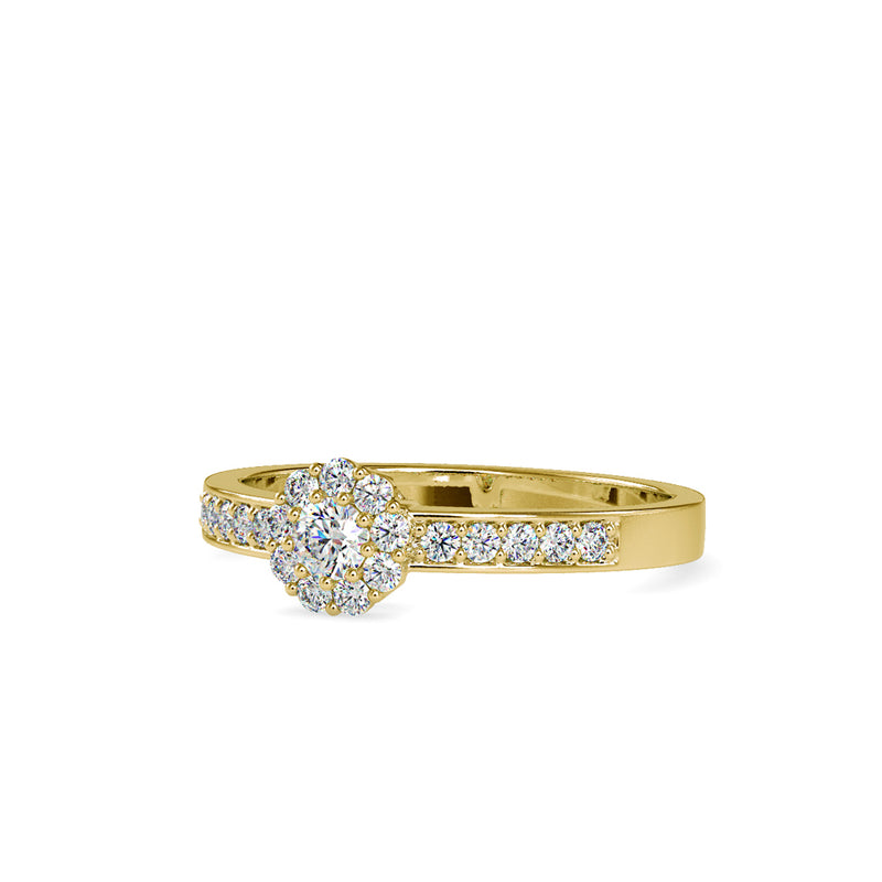 Pretti charming Engagement Diamond Ring Yellow gold