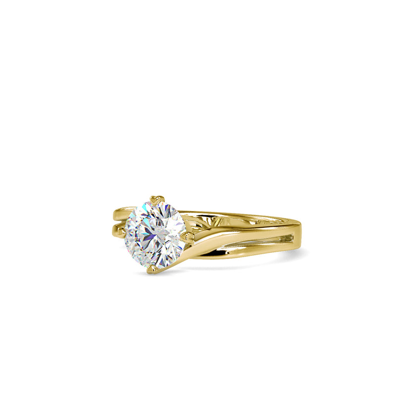 Natlie Diamond Engagement Ring Yellow gold