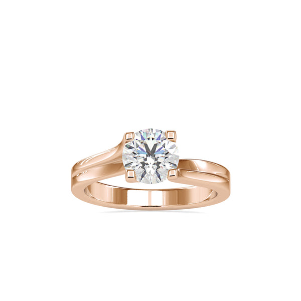 Attraction Solitaire Diamond Ring Rose gold