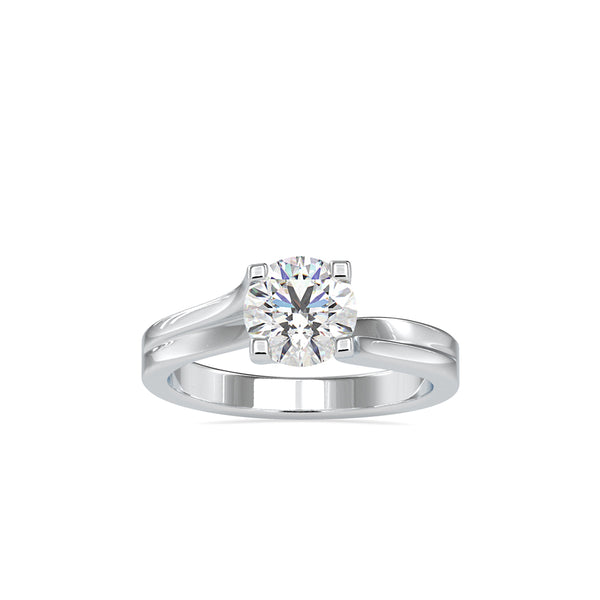 Attraction Solitaire Diamond Ring White gold