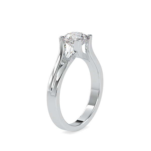 Attraction Solitaire Diamond Ring Platinum