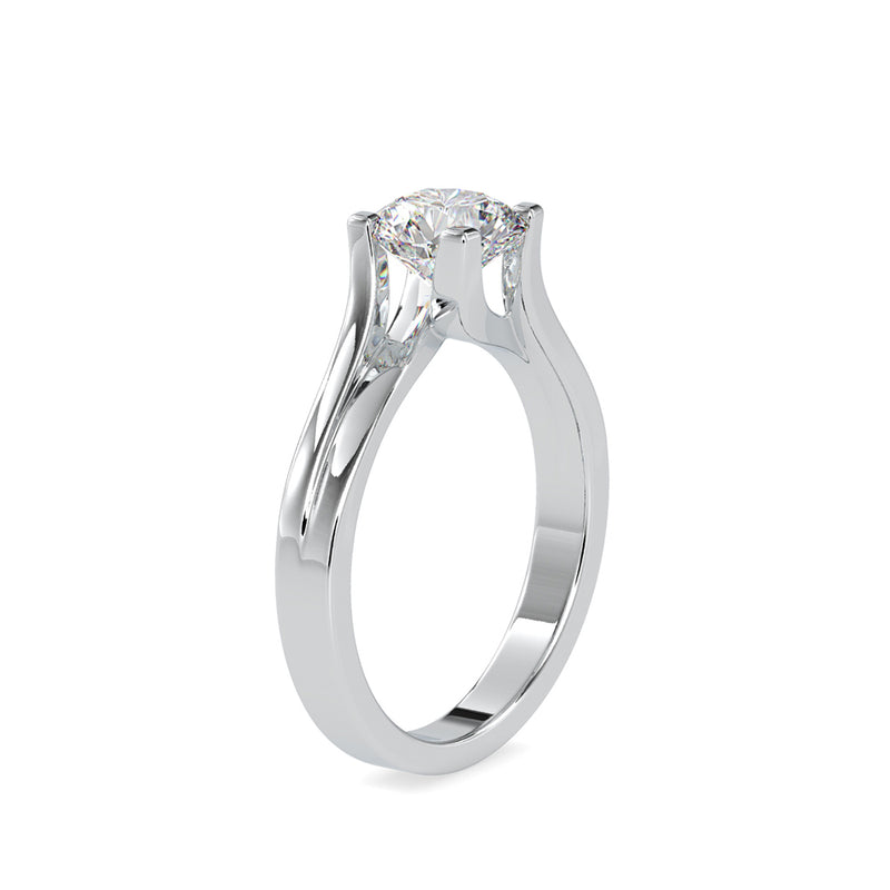 Attraction Solitaire Diamond Ring Platinum