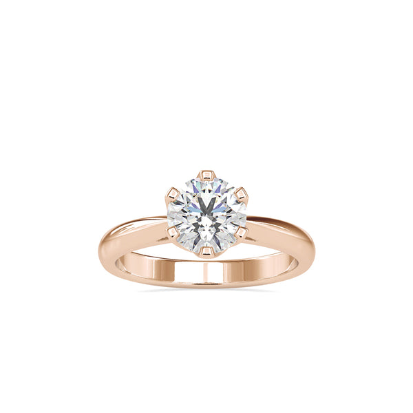 Marheart Prong Diamond Ring Rose gold