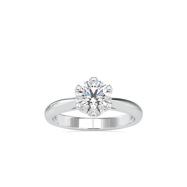 Marheart Prong Diamond Ring Platinum