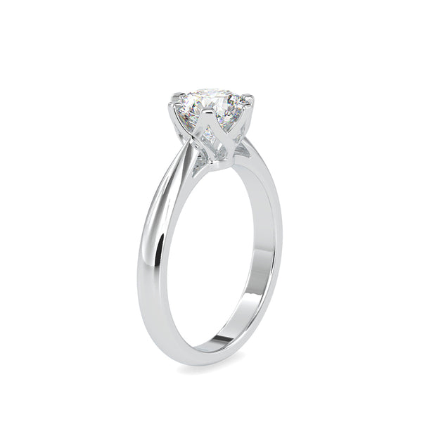 Marheart Prong Diamond Ring Platinum