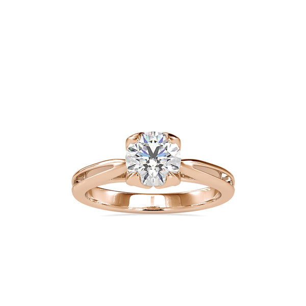 Love Centre Diamond Engagement Ring Rose gold