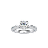 Love Centre Diamond Engagement Ring White gold