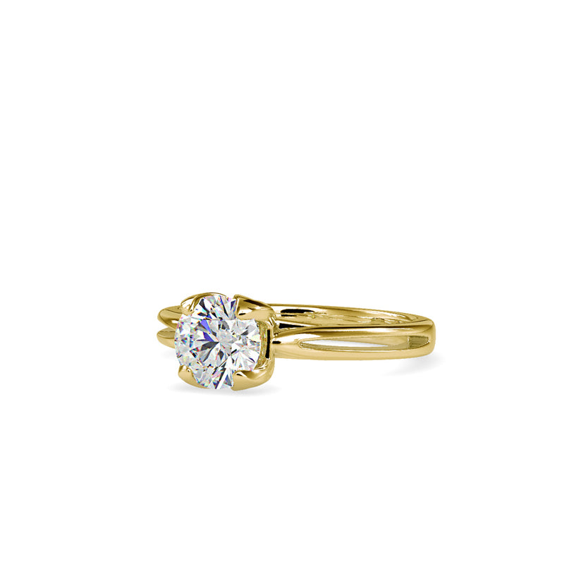 Love Centre Diamond Engagement Ring Yellow gold