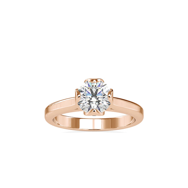 Companionate Diamond Engagement Ring Rose gold