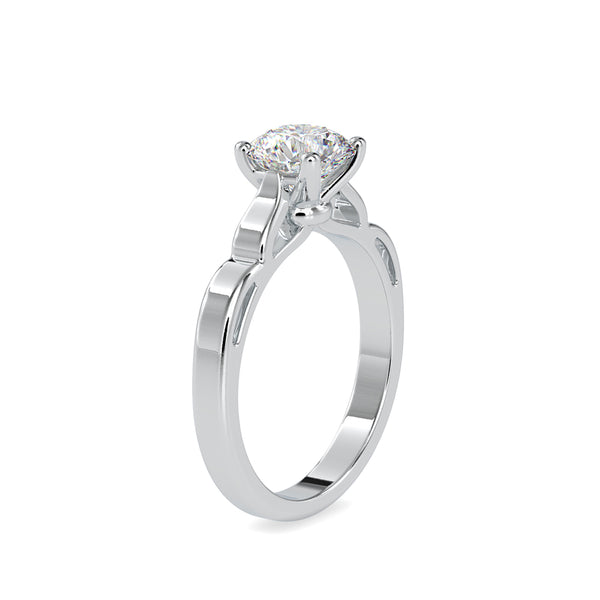 Timeless White Diamond Engagement Ring White gold
