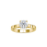 Timeless White Diamond Engagement Ring Yellow gold