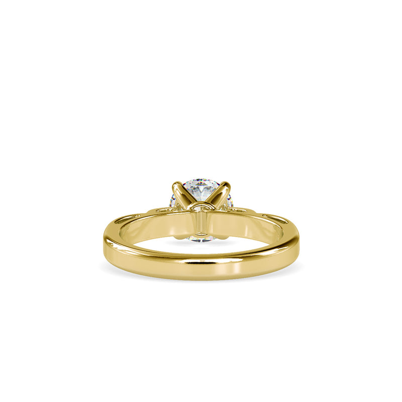 Timeless White Diamond Engagement Ring Yellow gold