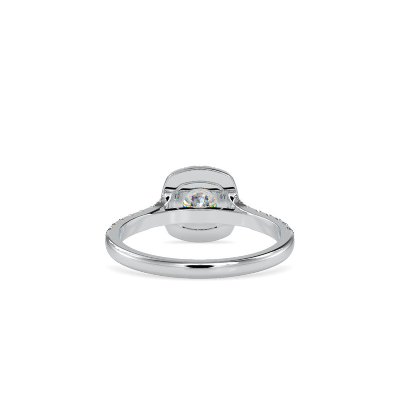 Wonder Halo Queen Diamond Engagement Ring Platinum