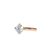 4 Prong Round Cut Diamond Engagement Ring Rose gold