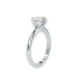 4 Prong Round Cut Diamond Engagement Ring White gold