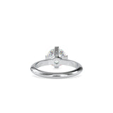 4 Prong Round Cut Diamond Engagement Ring Platinum