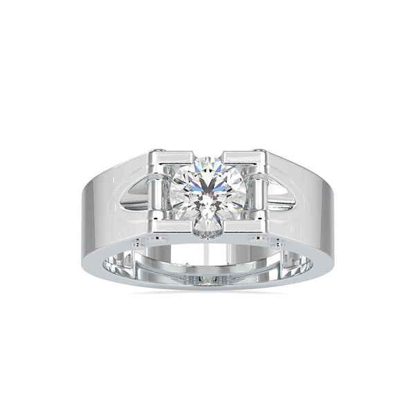 Round Brilliant Cut Solitaire Diamond Engagement Ring White gold