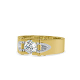 Round Brilliant Cut Solitaire Diamond Engagement Ring Yellow gold