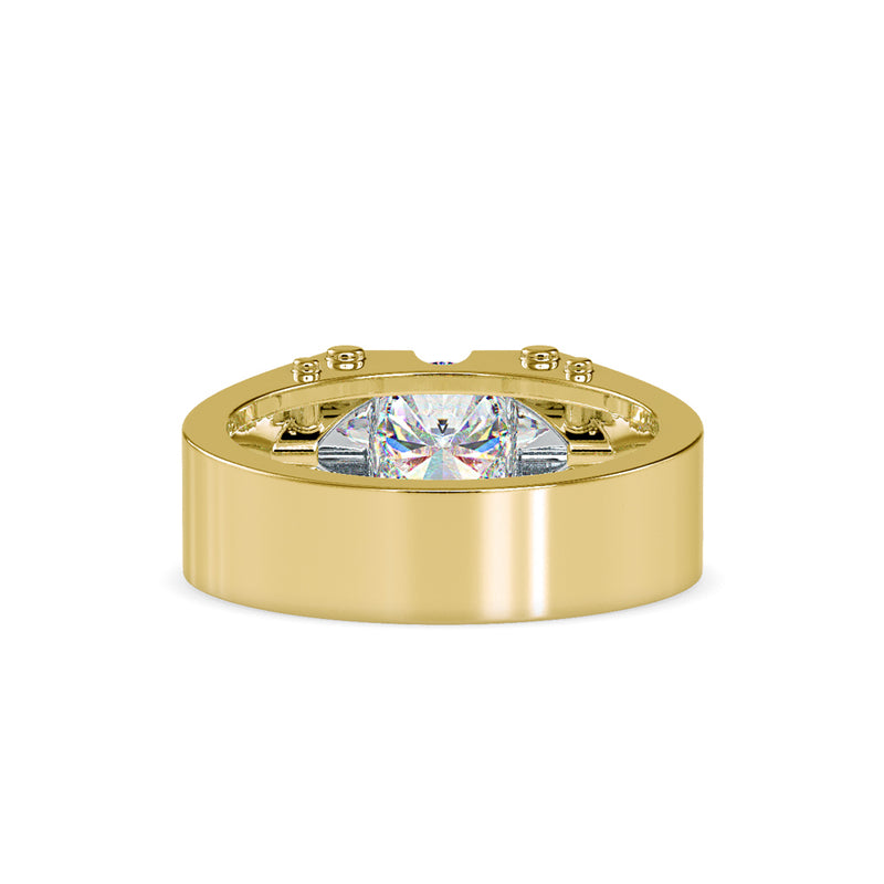 Round Brilliant Cut Solitaire Diamond Engagement Ring Yellow gold