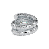 Emerald diamond King Eye Engagement Ring Platinum