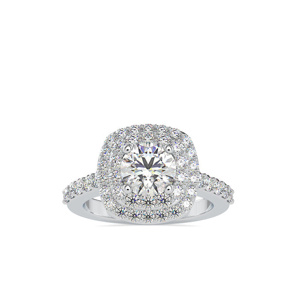 Percy Round Diamond Engagement Ring White gold