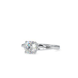 Brilliant Round Cut 4 Prong Diamond Engagement Ring White gold
