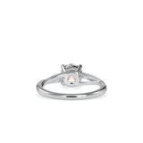 Brilliant Round Cut 4 Prong Diamond Engagement Ring White gold