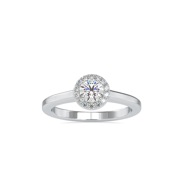 Round Diamond Relish Engagement Ring Platinum