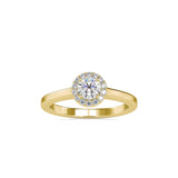 Round Diamond Relish Engagement Ring Yellow gold