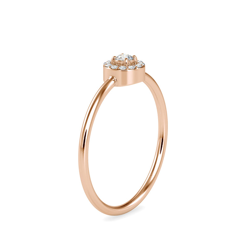 Merida Ariel Diamond Stone Ring Rose gold