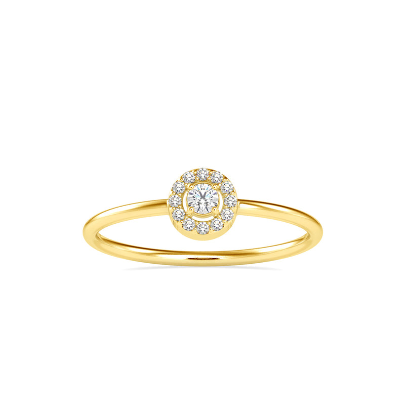 Merida Ariel Diamond Stone Ring Yellow gold