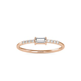 Josefina Diamond Stone Delicate Ring Rose gold