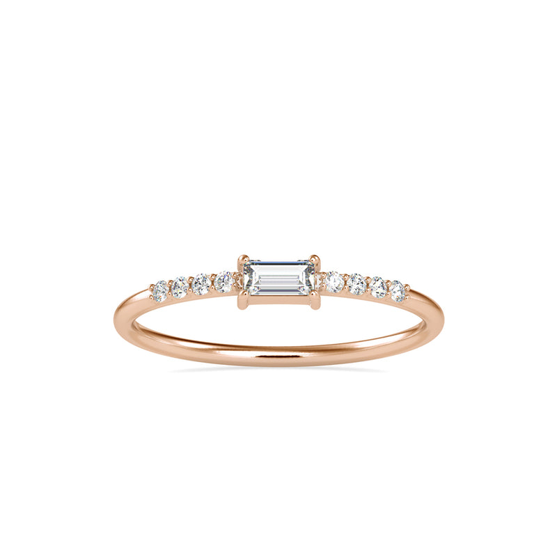 Josefina Diamond Stone Delicate Ring Rose gold