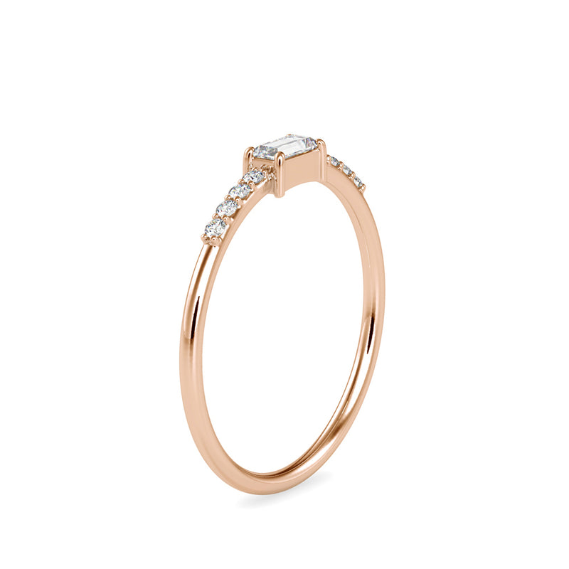 Josefina Diamond Stone Delicate Ring Rose gold